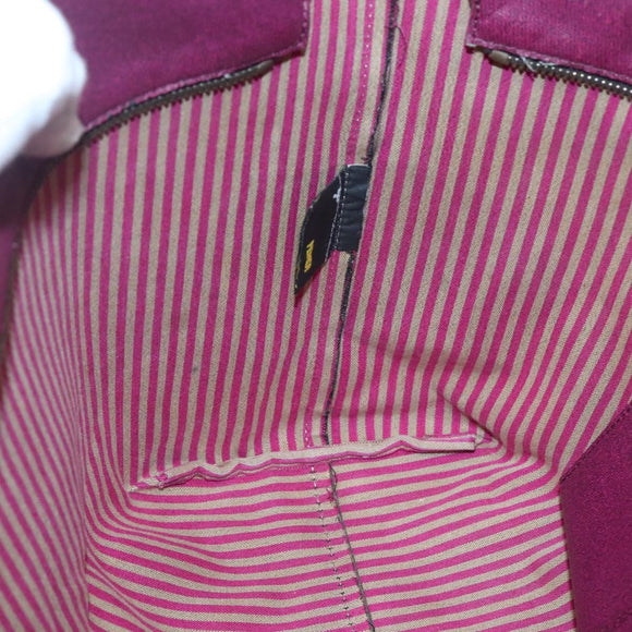 FENDI Zucca Canvas Tote Bag Brown Black Auth ep9552