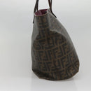 FENDI Zucca Canvas Tote Bag Brown Black Auth ep9552-3