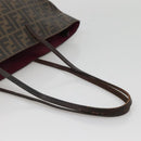 FENDI Zucca Canvas Tote Bag Brown Black Auth ep9552-7
