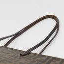 FENDI Zucca Canvas Tote Bag Brown Black Auth ep9552-8