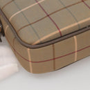 Burberrys Nova Check Clutch Bag Canvas Beige Gold Auth ep9553-14
