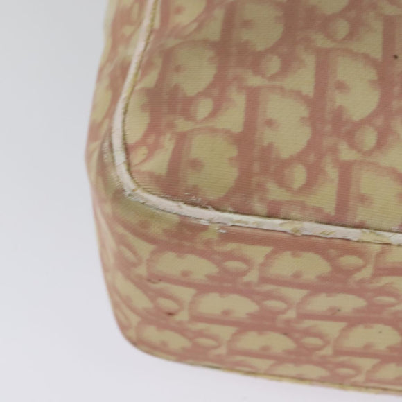 Christian Dior Trotter Canvas Shoulder Bag PVC Pink Silver Auth ep9554