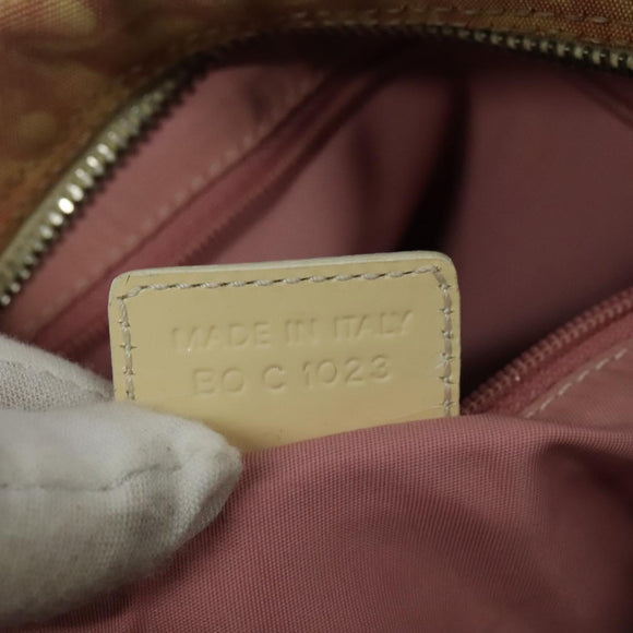 Christian Dior Trotter Canvas Shoulder Bag PVC Pink Silver Auth ep9554