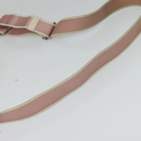 Christian Dior Trotter Canvas Shoulder Bag PVC Pink Silver Auth ep9554