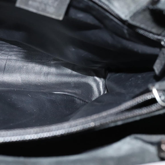 GUCCI Hand Bag Suede Black Silver 002 1025 Auth ep9555