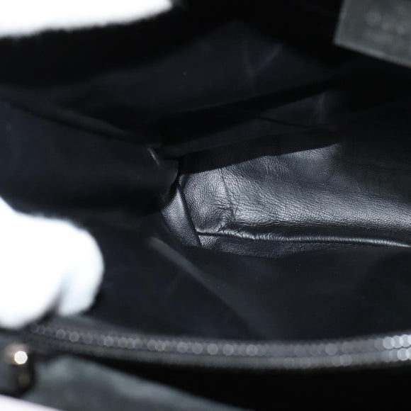 GUCCI Hand Bag Suede Black Silver 002 1025 Auth ep9555