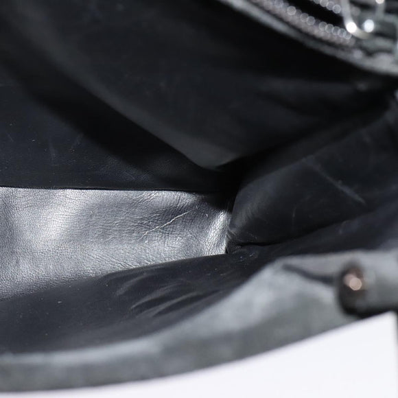 GUCCI Hand Bag Suede Black Silver 002 1025 Auth ep9555