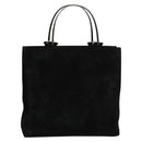 GUCCI Hand Bag Suede Black Silver 002 1025 Auth ep9555-1
