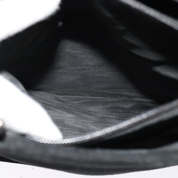 GUCCI Hand Bag Suede Black Silver 002 1025 Auth ep9555