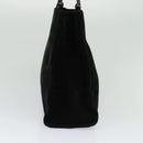 GUCCI Hand Bag Suede Black Silver 002 1025 Auth ep9555-4
