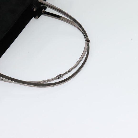 GUCCI Hand Bag Suede Black Silver 002 1025 Auth ep9555