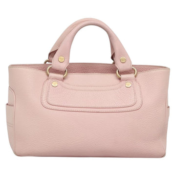 CELINE Boogie bag Hand Bag Leather Pink Auth ep9557 - 0