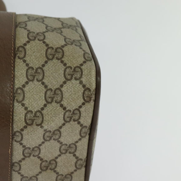 GUCCI GG Supreme Web Sherry Line Hand Bag PVC Beige Gold 39 02 006 Auth ep9563