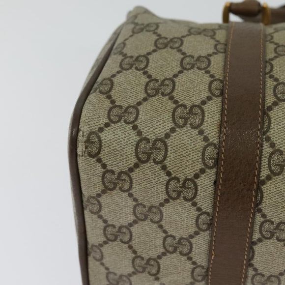 GUCCI GG Supreme Web Sherry Line Hand Bag PVC Beige Gold 39 02 006 Auth ep9563