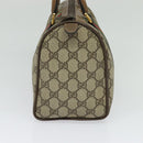 GUCCI GG Supreme Web Sherry Line Hand Bag PVC Beige Gold 39 02 006 Auth ep9563-3