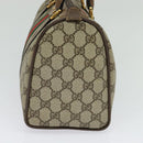 GUCCI GG Supreme Web Sherry Line Hand Bag PVC Beige Gold 39 02 006 Auth ep9563-4