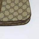 GUCCI GG Supreme Web Sherry Line Shoulder Bag PVC Beige Gold Red Auth ep9566-14