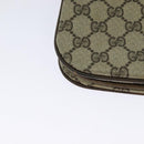 GUCCI GG Supreme Web Sherry Line Shoulder Bag PVC Beige Gold Red Auth ep9566-15