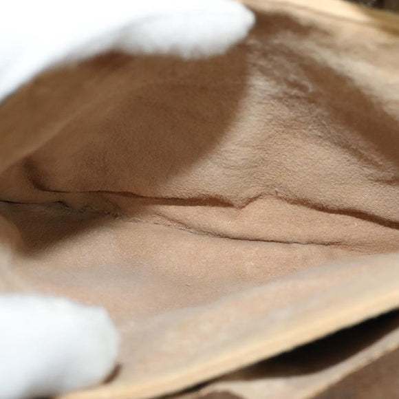 GUCCI GG Supreme Web Sherry Line Shoulder Bag PVC Beige Gold Red Auth ep9566