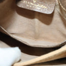 GUCCI GG Supreme Web Sherry Line Shoulder Bag PVC Beige Gold Red Auth ep9566-11