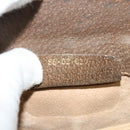 GUCCI GG Supreme Web Sherry Line Shoulder Bag PVC Beige Gold Red Auth ep9566-12