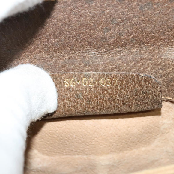 GUCCI GG Supreme Web Sherry Line Shoulder Bag PVC Beige Gold Red Auth ep9566