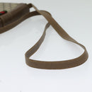 GUCCI GG Supreme Web Sherry Line Shoulder Bag PVC Beige Gold Red Auth ep9566-7