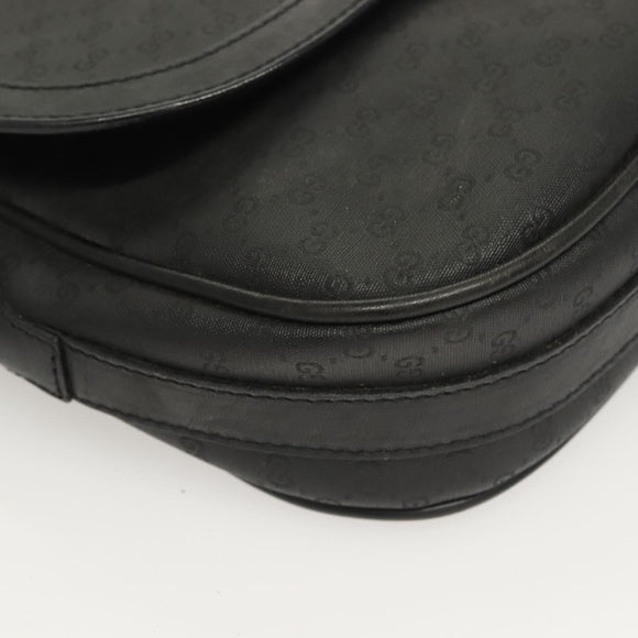 GUCCI Micro GG Supreme Shoulder Bag PVC Black Gold 001 41 4425 Auth ep9569