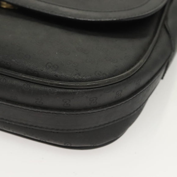 GUCCI Micro GG Supreme Shoulder Bag PVC Black Gold 001 41 4425 Auth ep9569