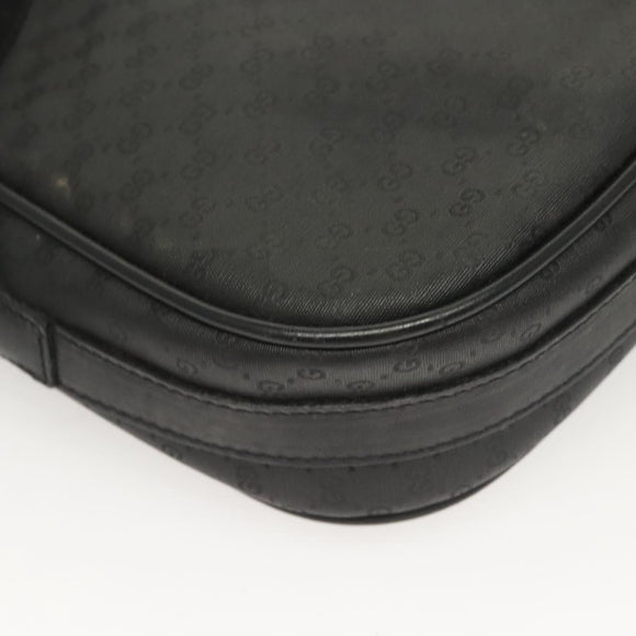 GUCCI Micro GG Supreme Shoulder Bag PVC Black Gold 001 41 4425 Auth ep9569