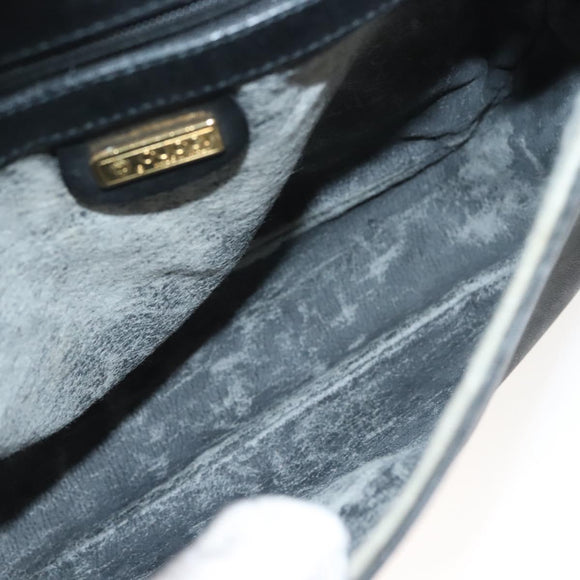 GUCCI Micro GG Supreme Shoulder Bag PVC Black Gold 001 41 4425 Auth ep9569