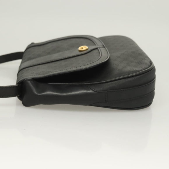 GUCCI Micro GG Supreme Shoulder Bag PVC Black Gold 001 41 4425 Auth ep9569