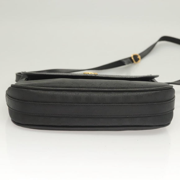 GUCCI Micro GG Supreme Shoulder Bag PVC Black Gold 001 41 4425 Auth ep9569