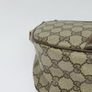 GUCCI GG Supreme Web Sherry Line Shoulder Bag PVC Beige Gold Red Auth ep9570-9