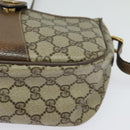 GUCCI GG Supreme Web Sherry Line Shoulder Bag PVC Beige Gold Red Auth ep9570-14
