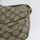 GUCCI GG Supreme Web Sherry Line Shoulder Bag PVC Beige Gold Red Auth ep9570-16