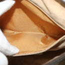 GUCCI GG Supreme Web Sherry Line Shoulder Bag PVC Beige Gold Red Auth ep9570-11