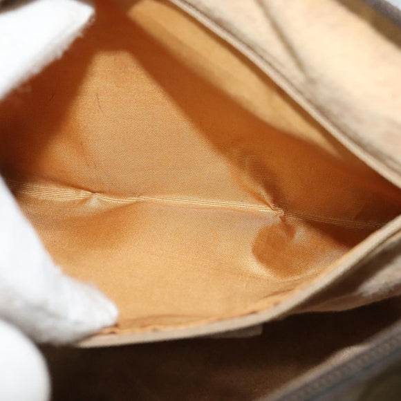 GUCCI GG Supreme Web Sherry Line Shoulder Bag PVC Beige Gold Red Auth ep9570