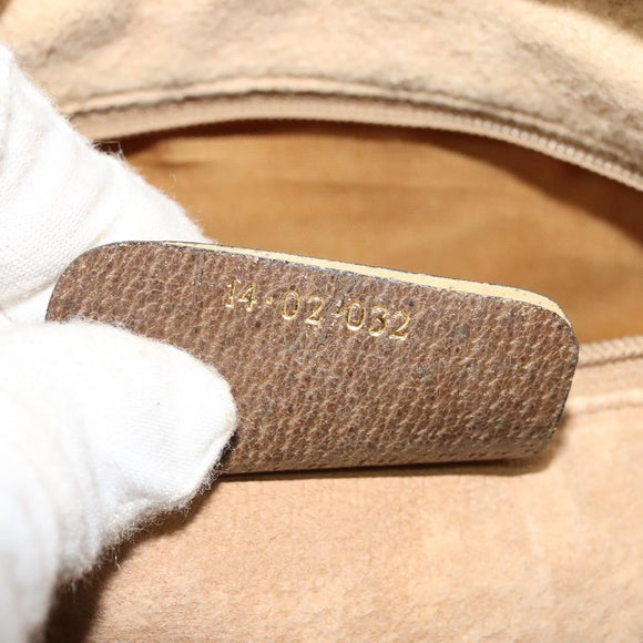 GUCCI GG Supreme Web Sherry Line Shoulder Bag PVC Beige Gold Red Auth ep9570