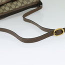 GUCCI GG Supreme Web Sherry Line Shoulder Bag PVC Beige Gold Red Auth ep9570-7