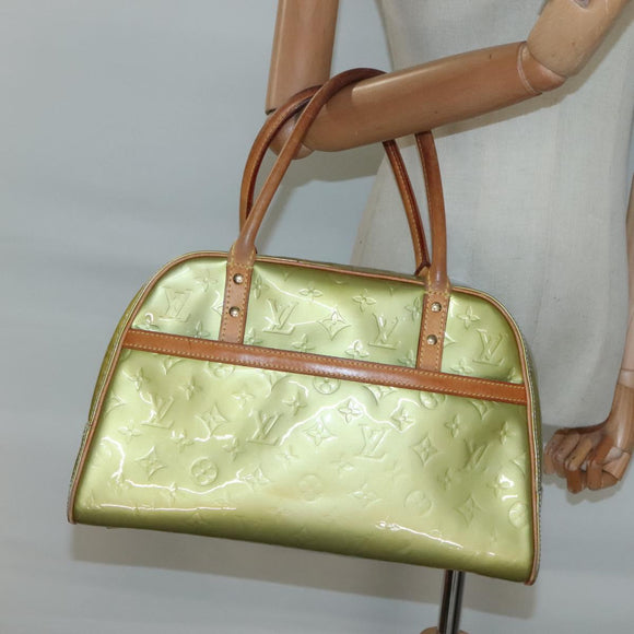 LOUIS VUITTON Monogram Vernis Tompkins Square Hand Bag Gris M91150 Auth ep9572