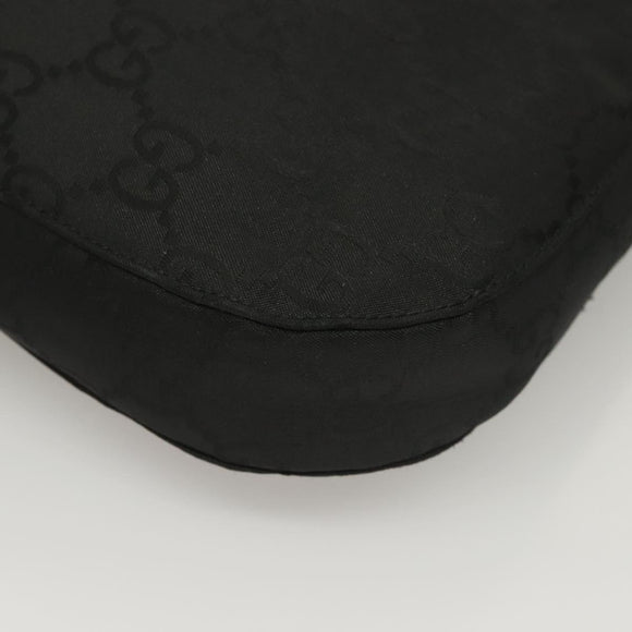 GUCCI GG Canvas Shoulder Bag Black Silver 001 3166 3444 Auth ep9573