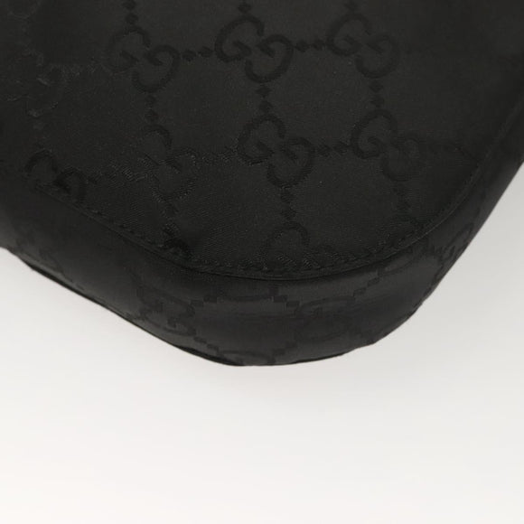 GUCCI GG Canvas Shoulder Bag Black Silver 001 3166 3444 Auth ep9573