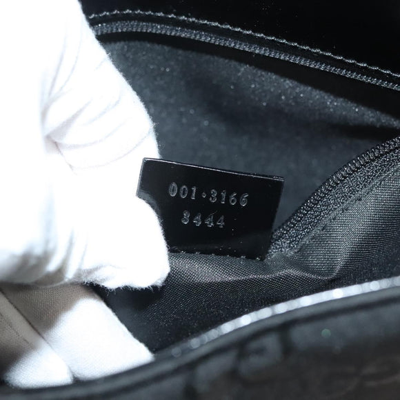 GUCCI GG Canvas Shoulder Bag Black Silver 001 3166 3444 Auth ep9573