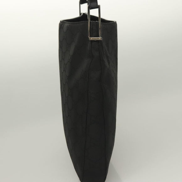 GUCCI GG Canvas Shoulder Bag Black Silver 001 3166 3444 Auth ep9573