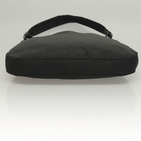 GUCCI GG Canvas Shoulder Bag Black Silver 001 3166 3444 Auth ep9573
