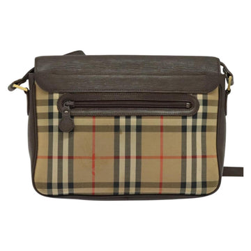 Burberrys Nova Check Shoulder Bag Canvas Beige Gold Auth ep9574 - 0