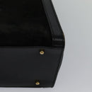 GUCCI Bamboo Tote Bag Suede Leather Black Gold 002 1186 0260 Auth ep9577-15