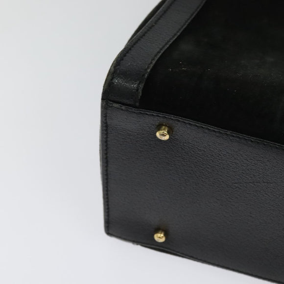 GUCCI Bamboo Tote Bag Suede Leather Black Gold 002 1186 0260 Auth ep9577