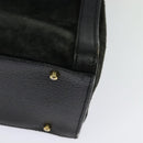 GUCCI Bamboo Tote Bag Suede Leather Black Gold 002 1186 0260 Auth ep9577-9
